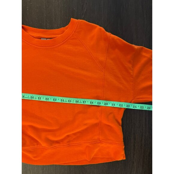 Sweaty Betty Orange Cropped Long Sleeve Sweatshirt UK Size XL U.S. Size 14 - Picture 8 of 8
